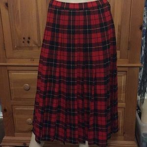 Vintage Pendleton Wool Wallace Tartan Midi Skirt